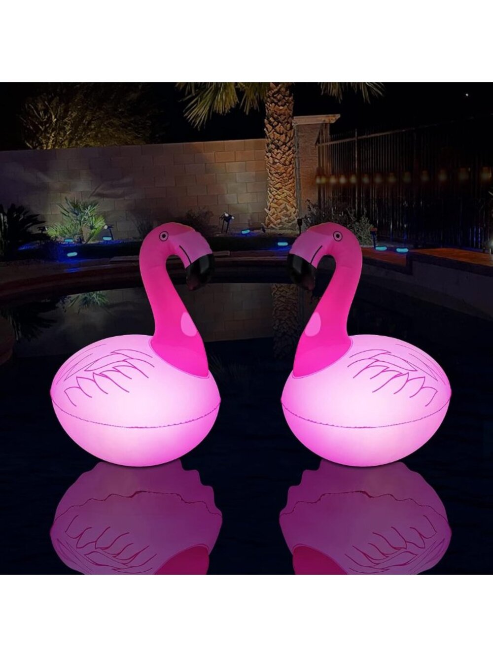 Solar Flamingo Pool Lights - Waterproof Floating Lights for Parties & Weddings